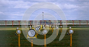 Airport runway at a cloudy day