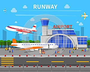 Airport Runway Illustration