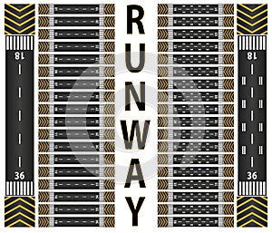 Airport runway, template, vector illustration