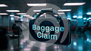Airport Sign: Baggage Claim - AI Generated