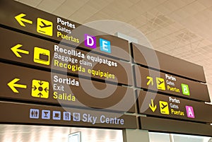 Airport signs