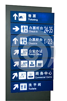 Airport signs