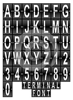 Airport Terminal Display Font Set