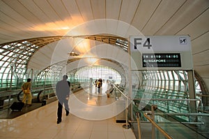 Airport terminal waiting area photo