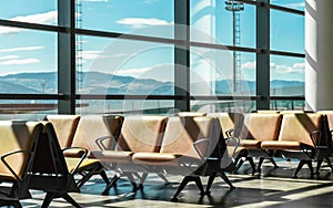 Airport terminal waiting area