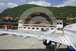 Airport in Timphu, Bhutan