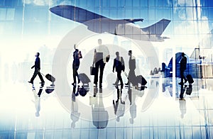 Airport Travel Business People Terminal Corporate Flight Concept