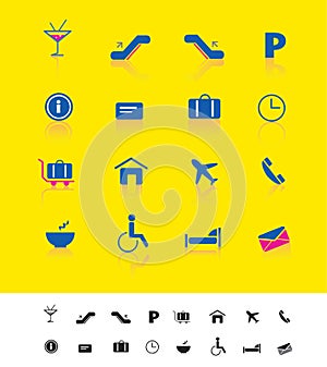 Airport and travel iconset