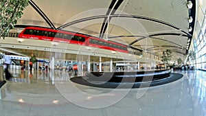 Airport Travelers Time Lapse Detroit