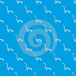 Airport trolley pattern vector seamless blue