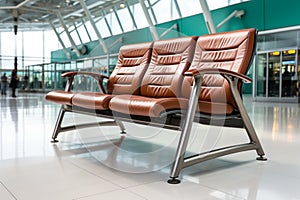 Airport Waiting Chair on white background