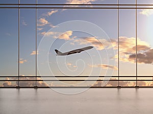 Airport with window