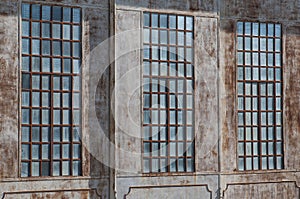 Airport windows of abbandoned airport photo