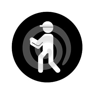 Airport worker silhouette icon