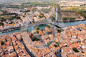 Airscape of French town Agde