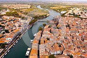 Airscape of French town Agde