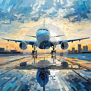 Airscape Mosaic: A Stunning Tapestry of Airplanes