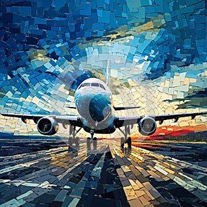 Airscape Mosaic: A Stunning Tapestry of Airplanes