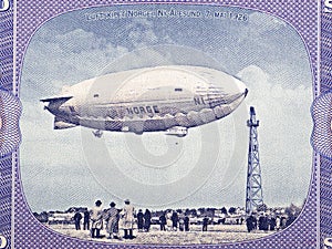 Airship Norge from norwegian money