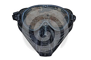 Airsoft BB gun metal mesh mask, Face safety protection. photo