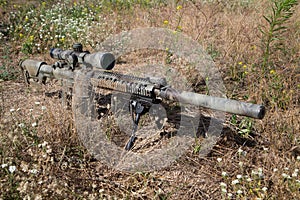 Airsoft sniper rifle photo