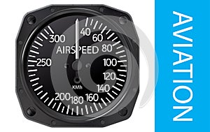 Airspeed indicator vector photo