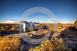 Airstream Camping Hovenweep National Monument Colorado and Utah