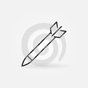 Airstrike outline vector concept icon