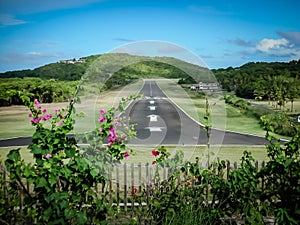 Airstrip on Mustique Island