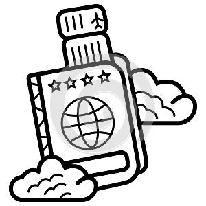 Airticket vector icon