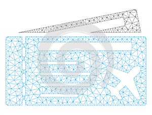 Airtickets Polygonal Frame Vector Mesh Illustration