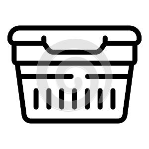 Airtight container icon outline vector. Impermeable compact package