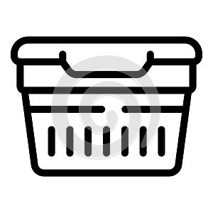 Airtight container icon outline vector. Impermeable compact package photo