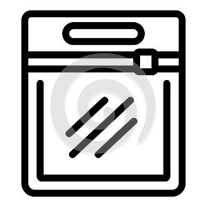 Airtight storage bag icon outline vector. Hermetically packaging