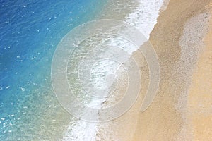 Airview of the coast azure sea