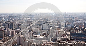 Airview panorama of Beijing, China photo