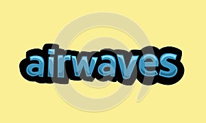 AIRWAVES writing vector design on a yellow background