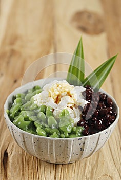 Ais Kacang or Ice kacang literally meaning bean ice