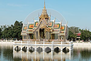 Aisawan Dhiphya-Asana Pavilion in Bang Pa-In Royal Palace in Ayutthaya, Thailand - also known as the Summer Palace