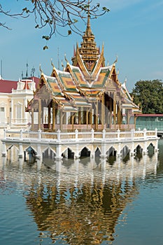 Aisawan Dhiphya-Asana Pavilion in Bang Pa-In Royal Palace in Ayutthaya, Thailand - also known as the Summer Palace