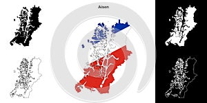 Aisen outline map