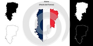 Aisne outline map