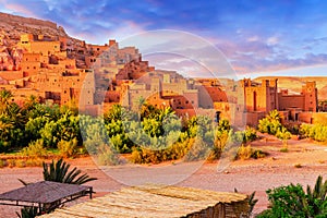Ait-Ben-Haddou, Ksar or fortified village in Morocco. photo