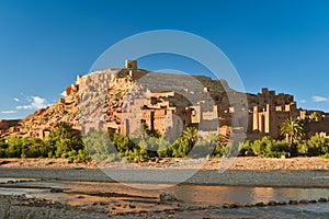 Ait Ben Haddou ksar, in the Ounila Valley at sunrise, Morocco Africa photo