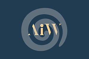 AIW abstract letter logo design