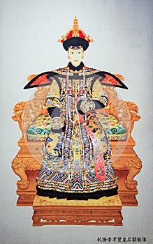 Emperor Qianlong and Queen of Qing Dynasty in China