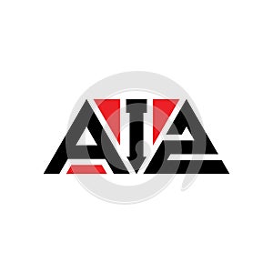 AIZ triangle letter logo design with triangle shape. AIZ triangle logo design monogram. AIZ triangle vector logo template with red