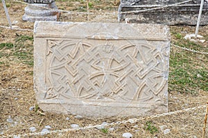 Aizonai antic city ruins with Zeus temple. Aizanoi ancient city in Cavdarhisar, Kutahya, Turkey.