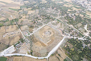 Aizonai antic city ruins with Zeus temple. Aizanoi ancient city in Cavdarhisar, Kutahya, Turkey.