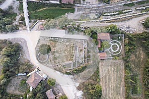 Aizonai antic city ruins with Zeus temple. Aizanoi ancient city in Cavdarhisar, Kutahya, Turkey.